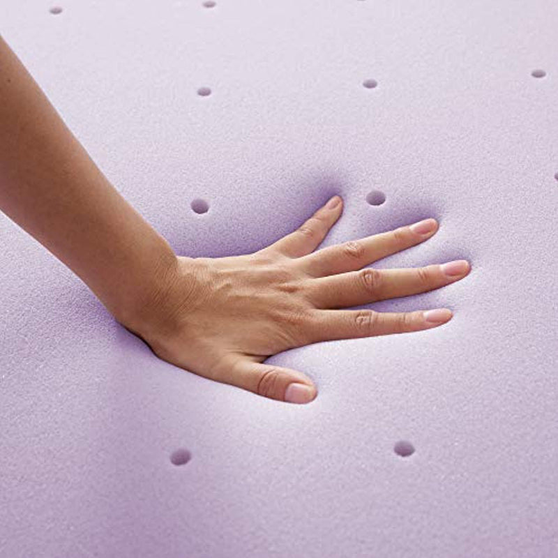 Best Price Mattress Mattress Topper - 2" Memory Foam Bed Topper Lavender Cooling Mattress Pad, Queen Size