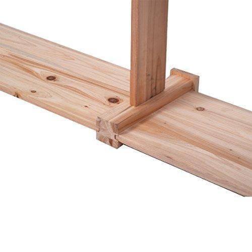 Giantex Raised Garden Bed Kit Elevated Planter Box for Vegetables Fruits Herb Grow, Heavy Duty Natural Cedar Wood Frame Gardening Planting Bed for Deck, Patio or Yard Gardenin, 49"X23"X30.0"(LXWXH)