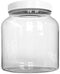 KombuJars ½ Half Gallon GLASS Jars 64 oz Airtight Lined Seal Plastic Lid Cap, Wide Mouth Jar, Brewing Fermenting Kombucha, Storage Bottles Kefir Canning, Clear, Multi-use Mason (6)