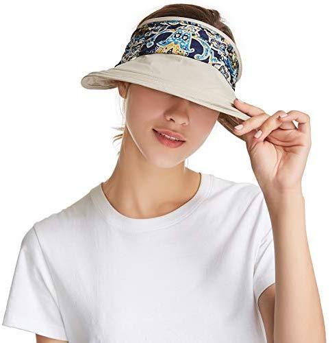 ICOLOR Sun Cap Sun Flap Hats Outdoor 360°Sun UPF 50+ Women Lady Wide Brim Cap Visor Hats UV Protection Summer Sun Hats