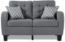 Homelegance Sinclair 84" x 107" Fabric Sectional Sofa, Gray