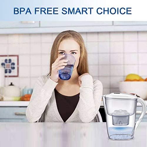 Homeleader Water Filter Pitcher, 3.5L Purifier with Electronic Filter Indicator, 1 Standard Filters, BPA Free, Technology for Superior Filtration & Taste