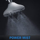 High Pressure Shower Head - 6-Function Adjustable Shower Head For Low Flow Showers - Wall Mount Fixed Showerhead - High Flow Shower-head - Powerful Multifunction SPA Shower System - Chrome