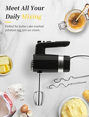 SHCRDOR Hand Mixer Powerful 300W Ultra Power Handhold Mixer Electric Hand Mixers with Turbo Heavy Duty Motor