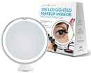 London Luxury 10X Magnifying Makeup Mirror | Lighted Makeup Mirror With 20 LEDs | 8" Wide | Travel Vanity Mirror Is Compact | Suction Cup With 360 Rotation | Battery Operated...