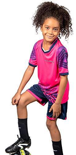 PAIRFORMANCE Boys' Soccer Jerseys Sports Team Training Uniform Age 4-12 Boys-Girls Youth Shirts and Shorts Set Indoor Soccer