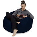 Sofa Sack - Plush, Ultra Soft Bean Bag Chair - Memory Foam Bean Bag Chair with Microsuede Cover - Stuffed Foam Filled Furniture and Accessories for Dorm Room - Navy 3'