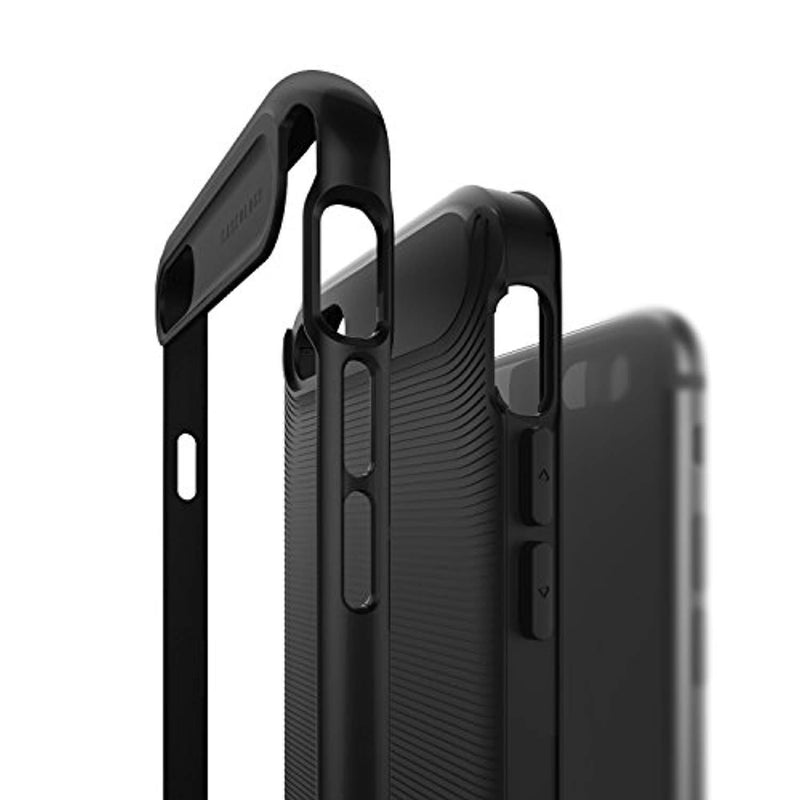 Caseology for iPhone 8 case/iPhone 7 case [Wavelength Series] - Slim Fit Dual Layer Protective Textured Grip Corner Cushion Design Case for iPhone 8 / iPhone 7 - Matte Black
