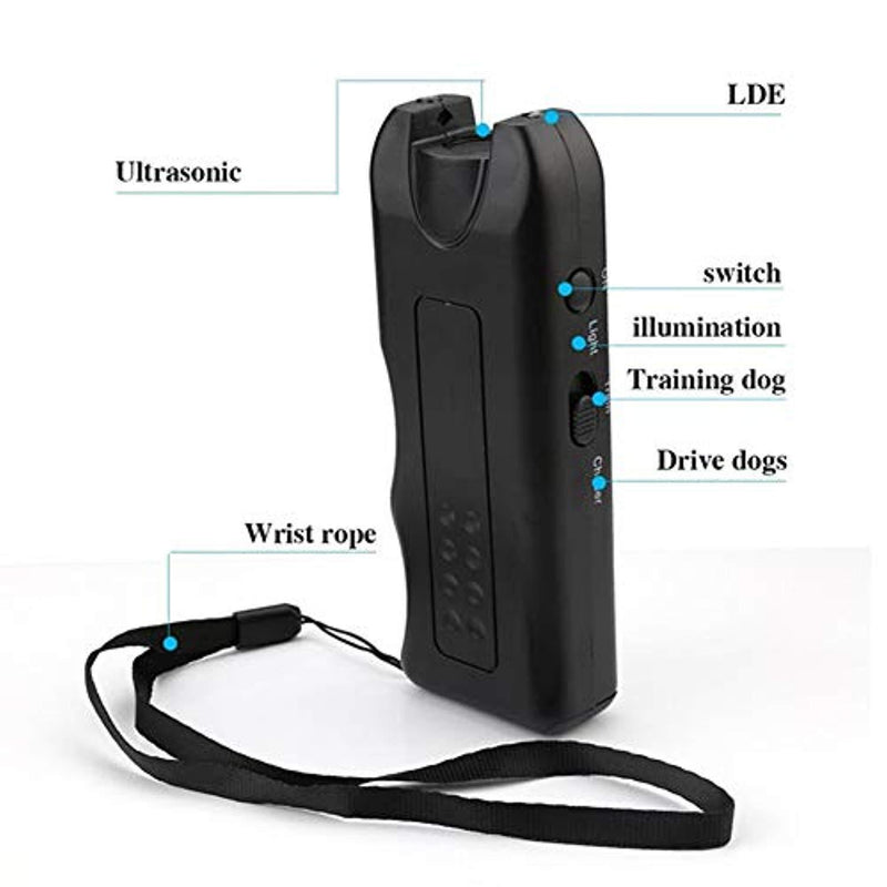 Handheld Dog Repellent, Ultrasonic Infrared Dog Deterrent, Bark Stopper + Good Behavior Dog Training