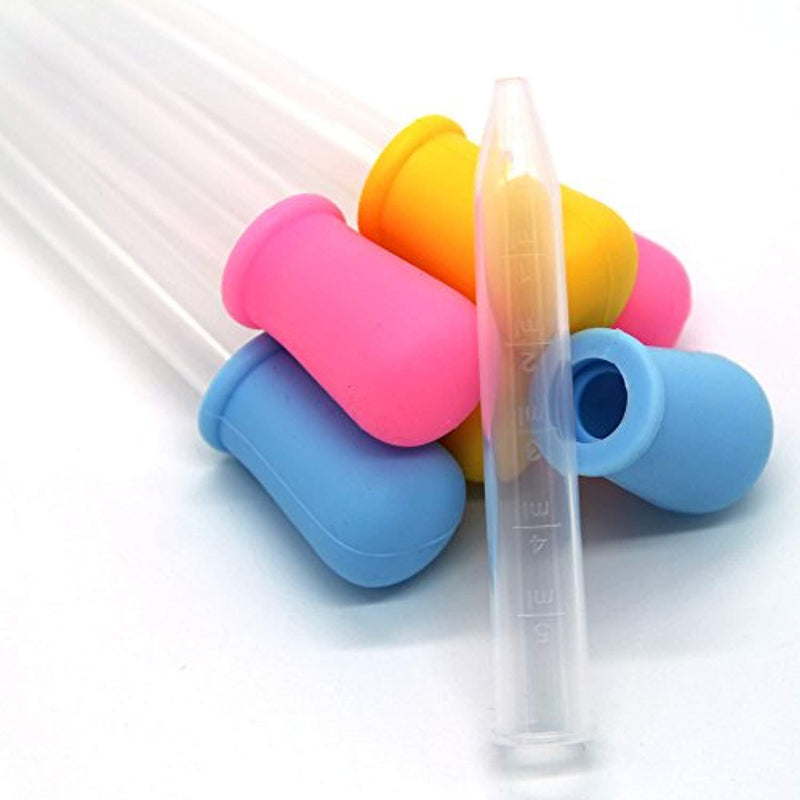 Coolrunner 5ML Clear Silicone Plastic Droppers Pipettes for Candy Molds, Gummy Mold and Crafts 6pcs