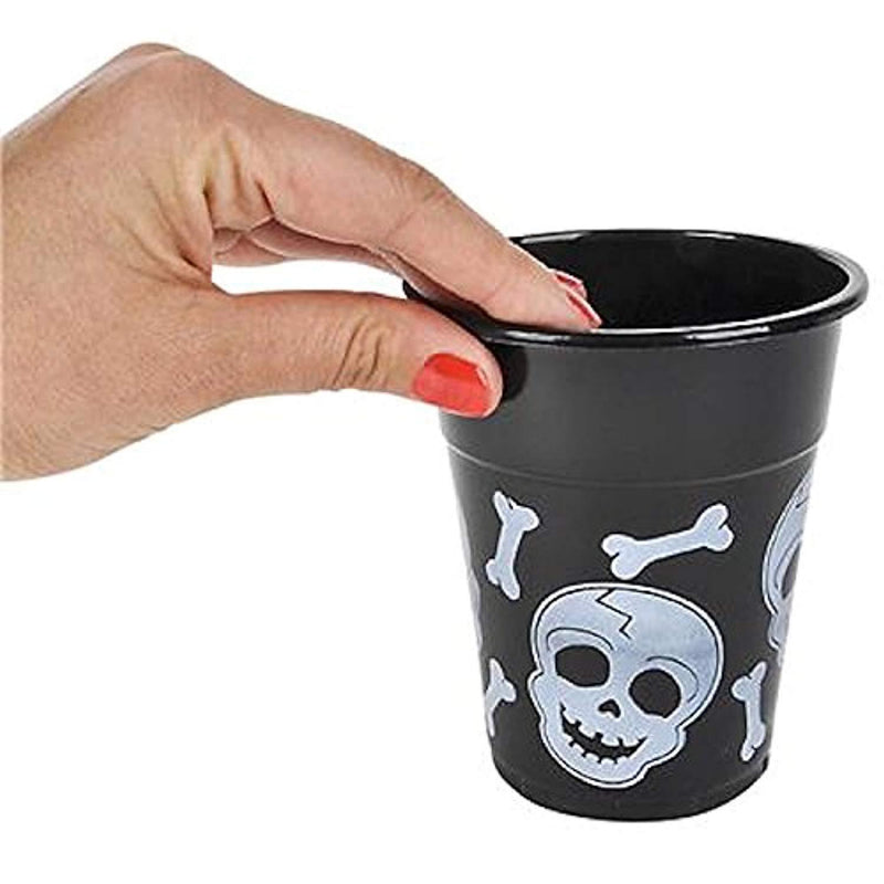 50 "Happy Halloween" Disposable cups, Party Supplies Tableware, Blake and White, Grate party favor, By 4E’s Novelty,