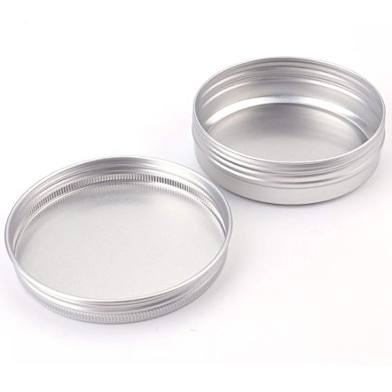 Tosnail 4 oz Aluminum Screw Top Round Tins Empty Tins - Pack of 12