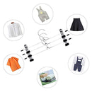 Pants Hangers - Skirt Hangers 24 Pack Skirt Metal Pants Hangers Chrome Skirt Hangers with Non-slip Adjustable Clips Space Saving Pants Hanger for All Kinds of Clothes Pants by GoodtoU