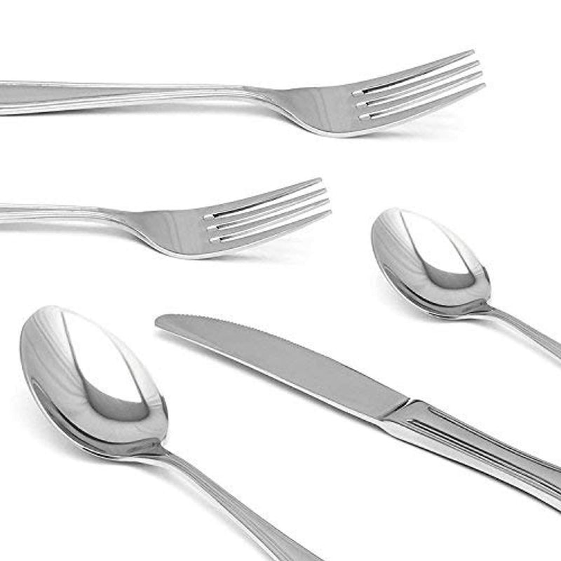 Royal 20-Piece Silverware Set - 18/10 Stainless Steel Utensils Forks Spoons Knives Set, Mirror Polished Cutlery Flatware Set