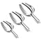 P&P CHEF Ice Scoop Set of 3,Stainless Steel Utility Scoops for Dry Food Candy Coffee Bean Flour Cereal Popcorn, Mirror Finish & Easy Clean - 5/8/12 Ounce