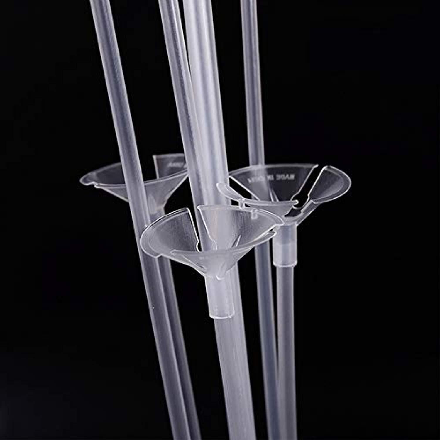 BASENOR Balloon Stand 4 Set Balloon Column Stand Kit Base and Pole, Desktop Holder Balloon Tower Decoration for Christmas Birthday Party Wedding Party Event Decorations
