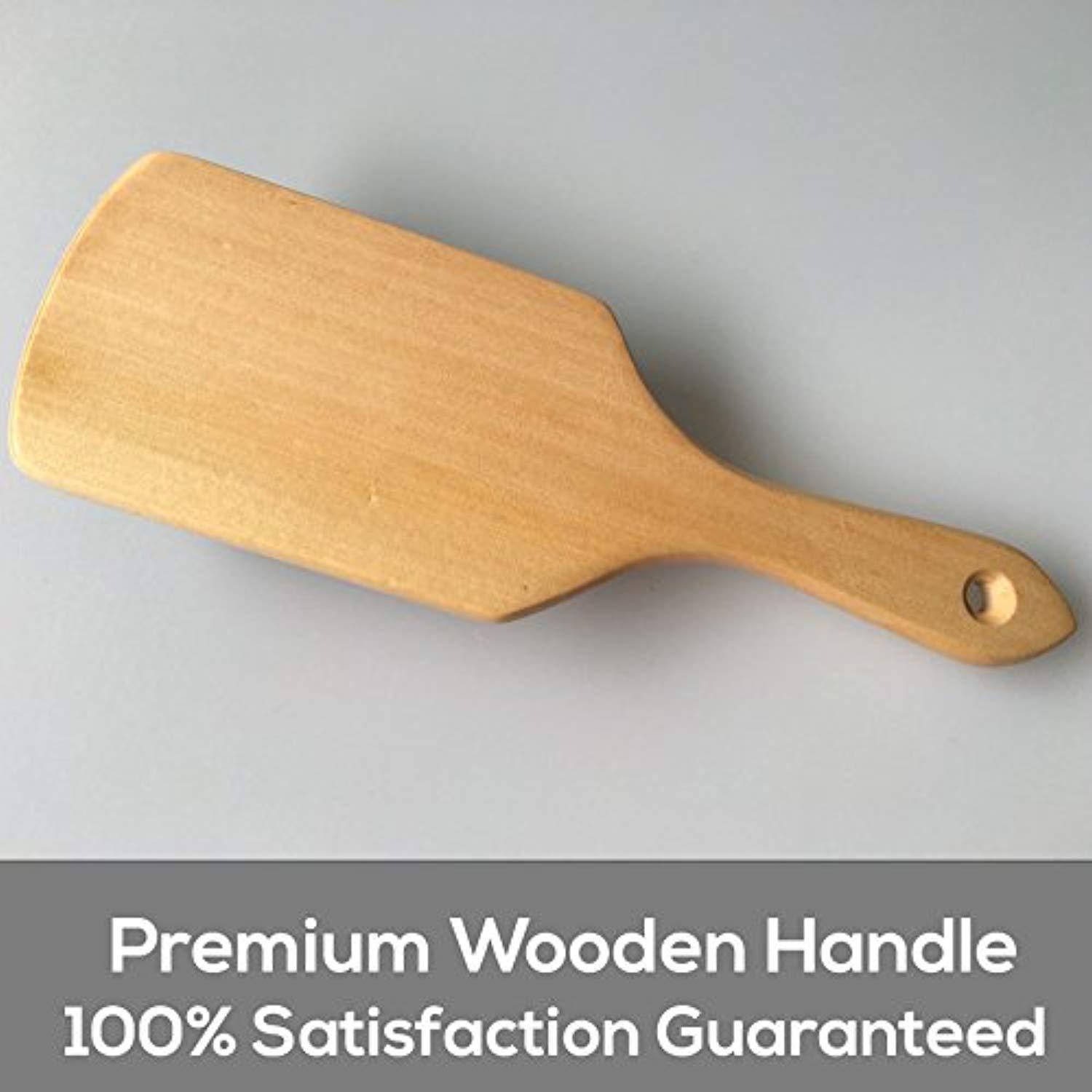 Naturaloox Pure 100% Natural Boar Bristle Paddle Hair Brush For Healthy Hair Distribute Natural Oils & Stimulate Scalp, Improve Hair Growth, Naturally Conditions Hair,...