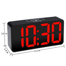 DreamSky Compact Digital Alarm Clock with USB Port for Charging, Adjustable Brightness Dimmer, Bold Digit Display, 12/24Hr, Snooze, Adjustable Alarm Volume, Small Desk Bedroom Bedside Clocks.