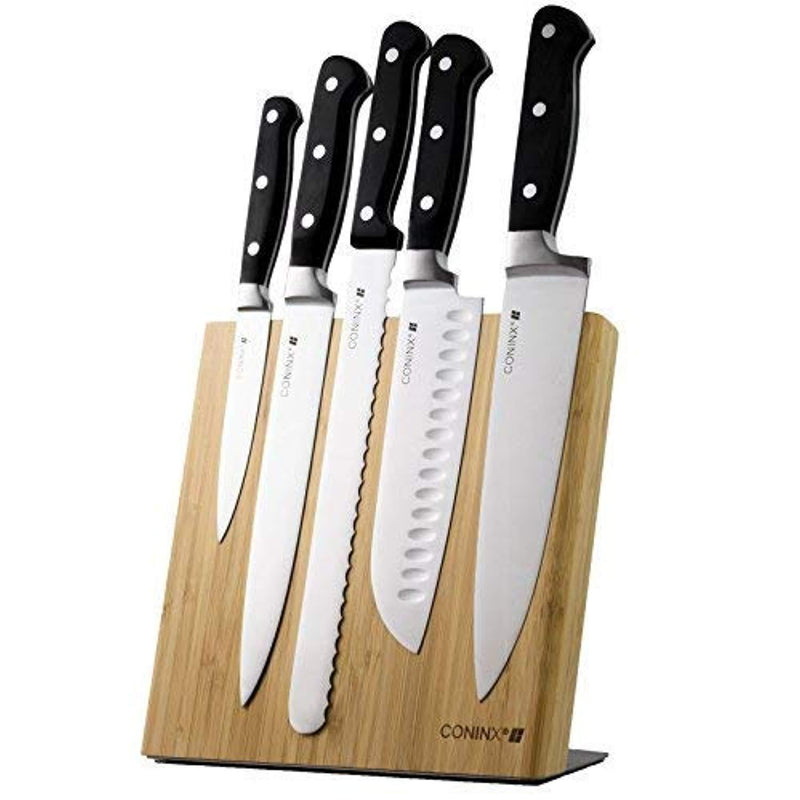 Coninx Magnetic Knife Holder with Powerful Magnet - Bamboo Wood Magnetic Knife Guard Holder, Organizer Block Without Knives