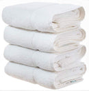 Luxury Bath Towels for Bathroom-Hotel-Spa-Kitchen-Set - Circlet Egyptian Cotton - Highly Absorbent Hotel Quality Towels - Bulk Set of 4-27x54 Inch (White, 4)