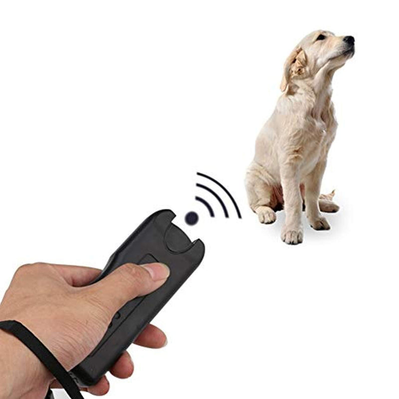 Handheld Dog Repellent, Ultrasonic Infrared Dog Deterrent, Bark Stopper + Good Behavior Dog Training