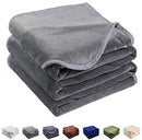 EMONIA Luxury Fleece Blanket,330GSM - King Size Blankets Super Soft Warm Fuzzy Lightweight Bed & Couch Blanket(Grey,90 x 108 inch)