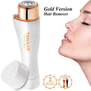TANAAB Facial Hair Removal for Women Painless Waterproof Facial Hair Remover Shaver Trimmer for Face Lips Chin Cheeks Arm Built-in LED (White Gold)