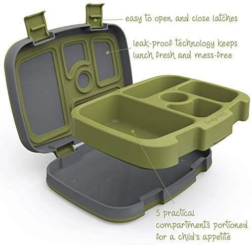Bentgo Kids Prints (Unicorn) - Leak-Proof, 5-Compartment Bento-Style Kids Lunch Box - Ideal Portion Sizes for Ages 3 to 7 - BPA-Free and Food-Safe Materials