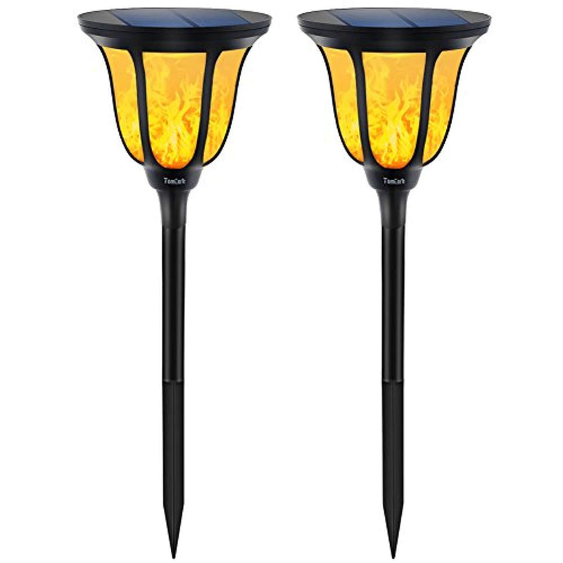 TomCare Solar Torches Lights, Waterproof Flickering Flame Solar Outdoor Lights Landscape Decoration Solar Torch Light Dusk to Dawn Auto On/Off Solar Spotlight for Yard Pool Garden Patio Deck