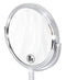 Decobros 6-inch Tabletop Two-Sided Swivel Vanity Mirror with 8x Magnification, 11-inch Height, Chrome Finish