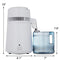 Mophorn Countertop Pure Water Distillation Purifier with Handle, 4L, 750W White