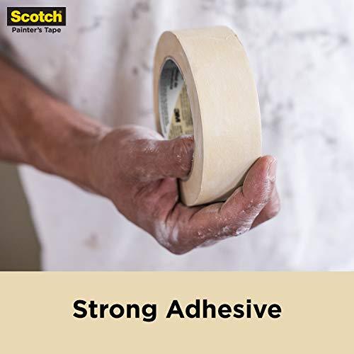 Scotch Contractor Grade Masking Tape, 0.94 inches x 60.1 yards (360 yards total), 2020, 6 Rolls