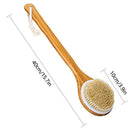 VAMIX 100% All Natural Boar Bristle Bath Dry Body Brush-Exfoliating Body Massager with Long Wooden Handle for Dry Brushing and Shower