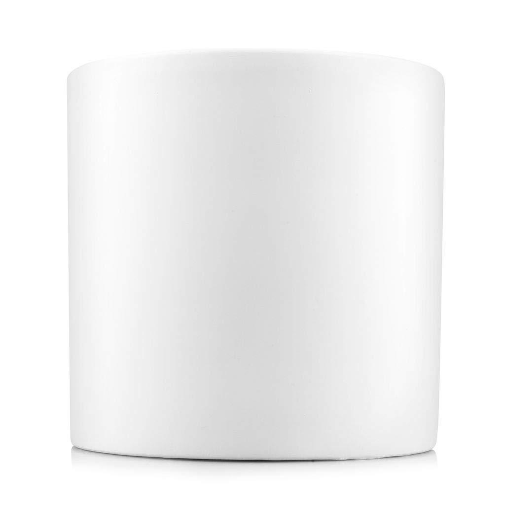 Nodpot 10" White Planter - Mid Century Modern Indoor/Outdoor Planters w/Out Stand - Large Plant Pots for Succulent Plants, Cactus, or Flower Pot - Decorative Ceramic Plant Holder Stands 10" Tall