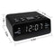 Alarm Clock Radio, LED Digital FM/AM Radio Alarm Clocks for Bedrooms Battery Backup (Black)