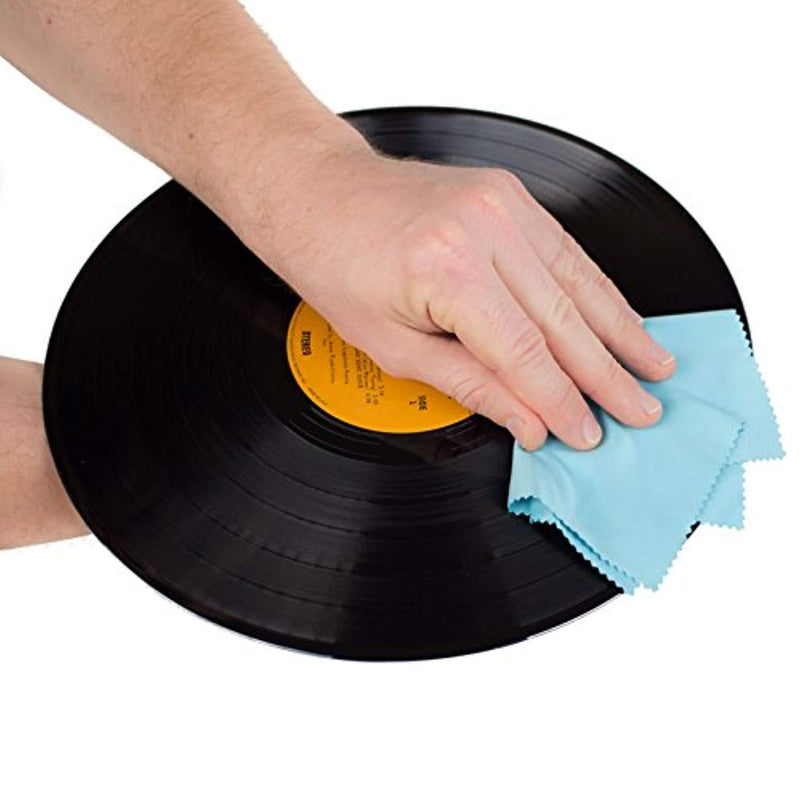 Record Cleaning Anti-Static Cloth - 5 Pack Microfiber Towel by Record-Happy Lint Free Vinyl Cleaner for your LP Collection