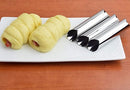 12 Pieces Stainless Steel Cannoli Form Tubes 5 Inches, Diagonal Shaped