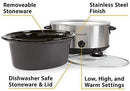 Crockpot SCR300-SS 3-Quart Manual Slow Cooker, Silver