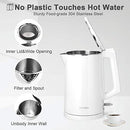 Secura SWK-1511 The Original Stainless Steel Double Wall Electric Water Kettle 1.6 Quart (Black)