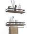 SODUKU Floating Shelves Wall Mounted Storage Shelves for Kitchen, Bathroom,Set of 2 Brown