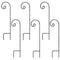 Ashman Shepherd's Hooks, Black, Set of 6 Made of Premium Metal for Hanging Solar Lights, Bird Feeders, Mason Jars, Plant Hangers, Flower Basket, Christmas Lights, Lanterns, Garden Stakes and Weddings