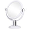 Orange Tech 1X & 10X Double Sided Magnified Makeup Mirror, Magnifying Vanity Mirror with 360 Degree Rotation for Bathroom or Bedroom Table Top - White