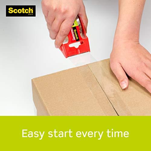 Scotch Sure Start Packaging Tape, 2 Inches x 22.2 Yards, 2-Inch Core, Clear, 6/Pack, (145-6)