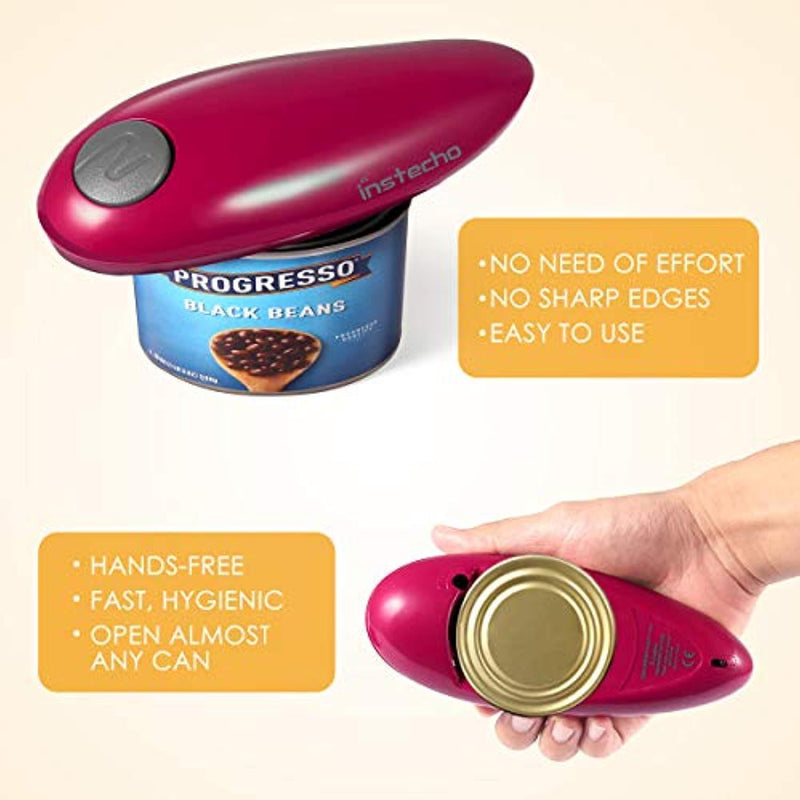 instecho Electric Can Opener, Restaurant Can Opener, One Touch Can Opener, Full – Automatic Hands Free Can Opener, Chef's Best Choice