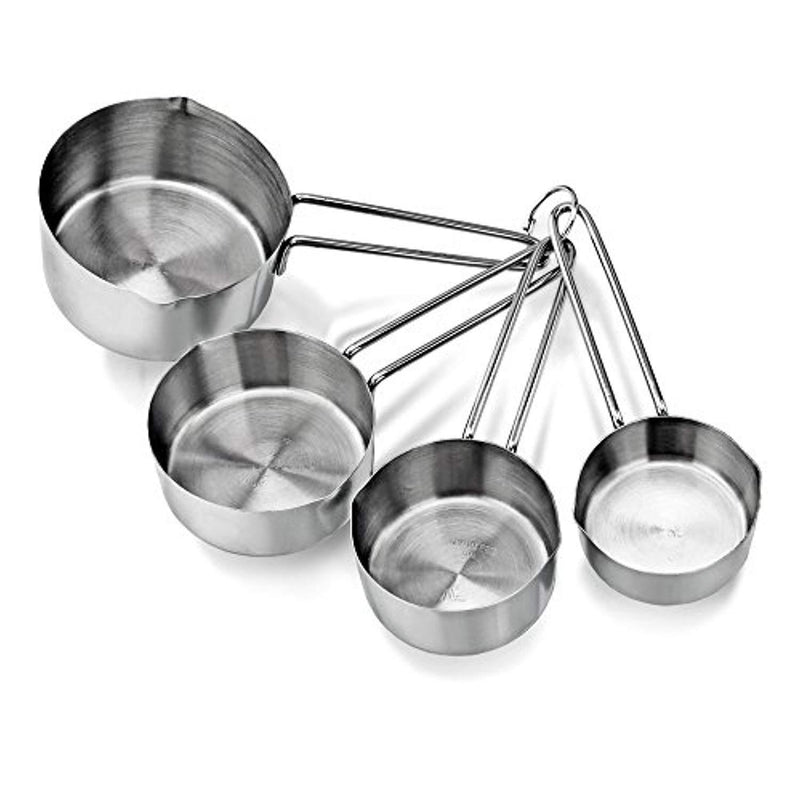 Kitchen Mission Stainless Steel Mixing Bowls 1.5,3,4, and 5 Quart. Plus Measuring Cup and Spoon Sets, Set of 6 (Complete Set)