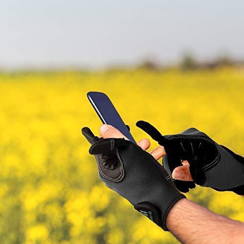 MANO Neoprene Fishing Gloves for Men and Women 2 Cut Fingers Flexible Great for Photography Fly Fishing Ice Fishing Running Touchscreen Texting Hiking Jogging Cycling Walking