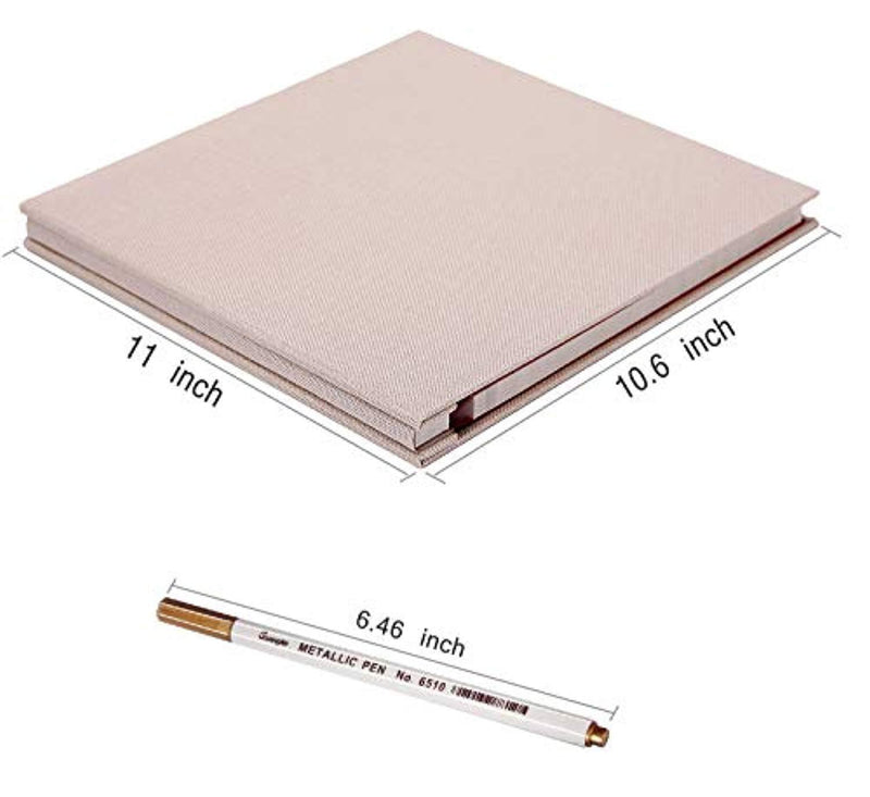 Self Adhesive Photo Album, 40 Pages Magnetic Scrapbook Album with A Metallic Pen