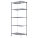 SINGAYE Storage Shelves 5 Tier Shelving Units Heavy Duty Metal Shelves Adjustable Garage Shelf Storage Rack Organizer, 23.6’’ W x 16’’ D x 59.1’’ H (Silver)