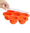 REDNOLIA Baby Food Freezer Tray with Spoon | Best Multiportion Silicone Food Storage Container for Homemade Baby Food Purees and BreastMilk | 7 x 2.5 OZ | BPA-Free | Orange