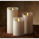 Luminara Flameless Candle Set of 3pcs,3.5-Inch by 5/7/9-Inch Pillar Candle with Moving Wick,Ivory